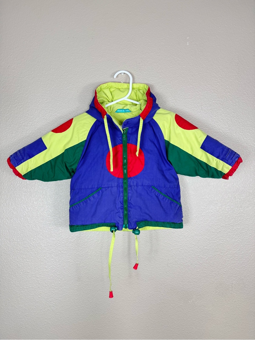 Vintage Brambilla Jacket 1980’s baby Unisex Retro Down‎ Puffer colorblock E
